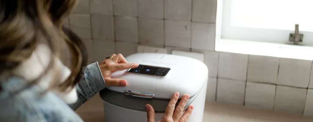uv steriliser on kitchen bench
