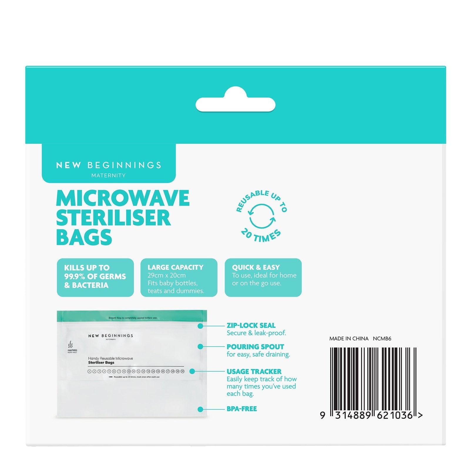 Microwave Steriliser Bags 6pk